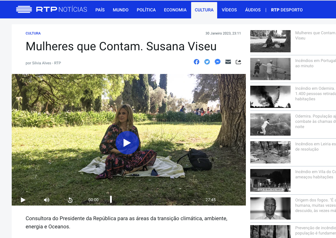 RTP – Mulheres que Contam. Susana Viseu