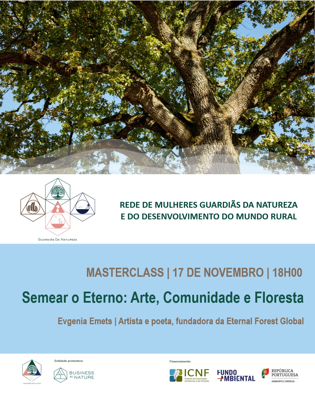 Masterclass | Semear o Eterno: Arte, Comunidade e Floresta | 17 de novembro 2025 | 18h00 | Online